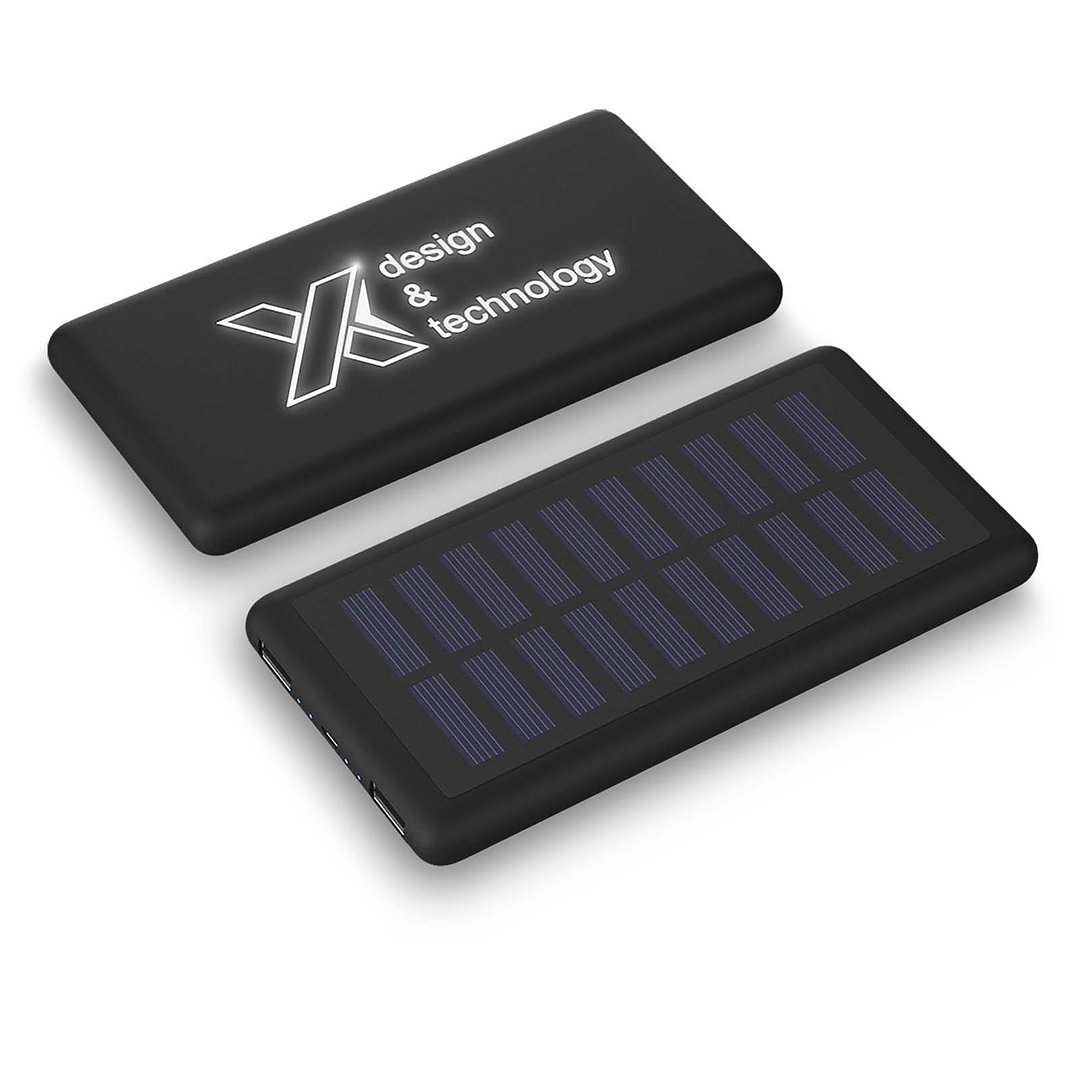 8000 mAh Solar Powerbank mit Leuchtlogo - Sarlien