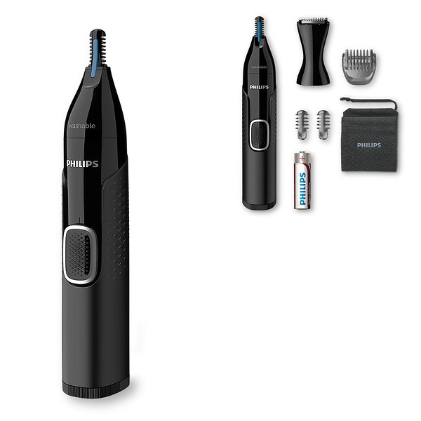 Philips Nasen-, Ohren- und Augenbrauentrimmer mit 5 Zubehörteilen Mensepen