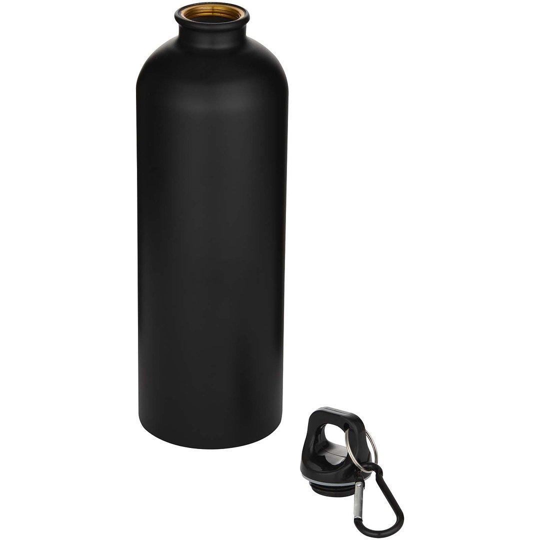 750 ml matte RCS-zertifizierte, einwandige Trinkflasche aus recyceltem Edelstahl mit Karabinerhaken - Nolfenas