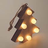 Anhänger aus Holz mit LED Bist