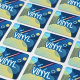 Vinyl Sticker Quadrat 50x50mm Noldis