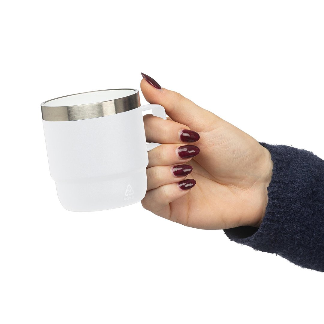 Recycelter Edelstahl-Becher mit doppelter Wand (180 ml) Mengi