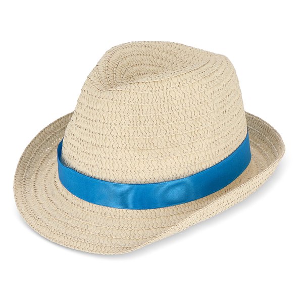 Pflanzlicher Strohhut mit farbigem Band Betonnel