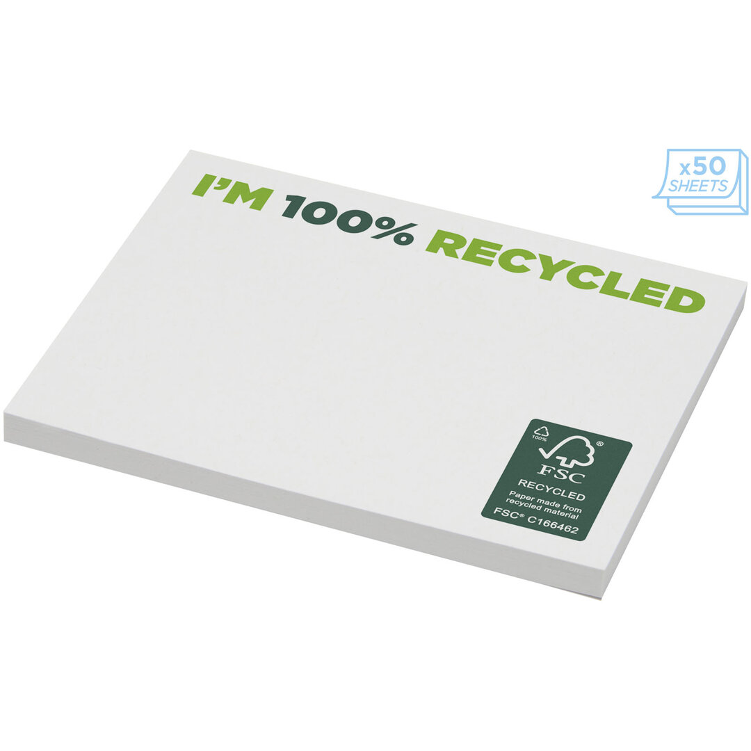 Recycelte Haftnotizen 100 x 75 mm - Rudesco