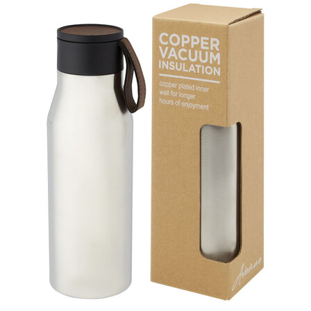 500 ml Kupfer-Vakuum Isolierflasche mit PU Kunststoffband und Deckel - Bista