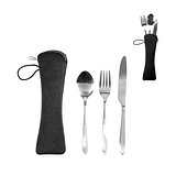 Besteckset aus Edelstahl, 3-teilig Teivat