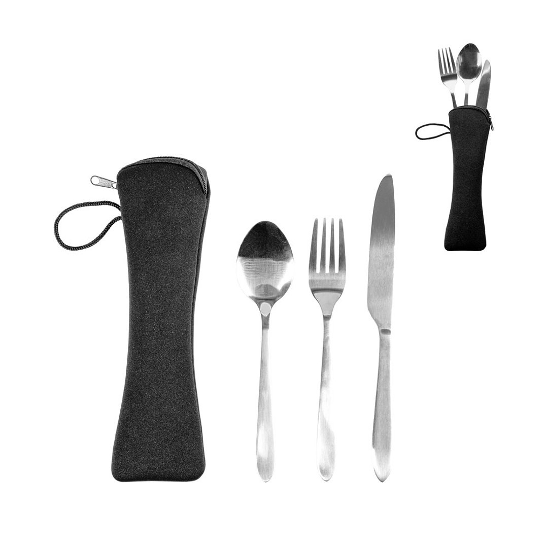 Besteckset aus Edelstahl, 3-teilig Teivat