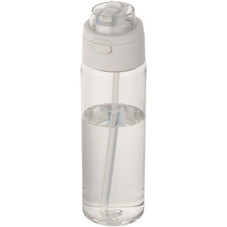 700 ml RCS Trinkflasche aus recyceltem Kunststoff mit Multifunktionsdeckel und Klappstrohhalm - Vreilga