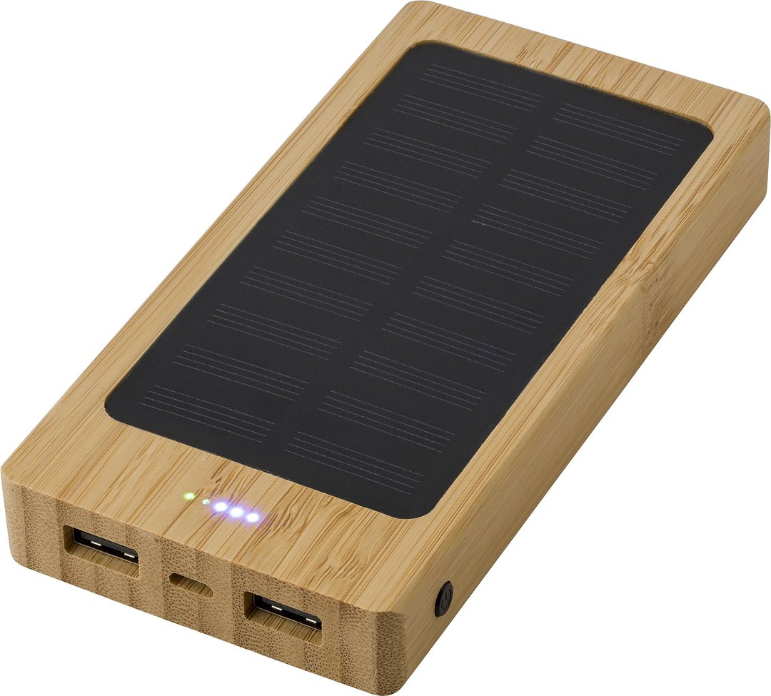 Powerbank Loldix | Bambus | Solar | 8000 mAh