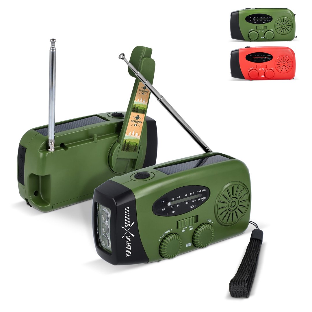 SafeSound Notfallradio mit Solar und Handaufzug Andrie