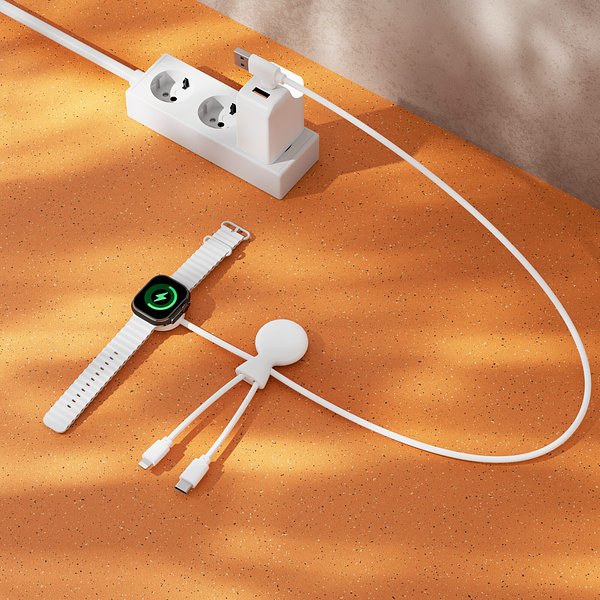 Mr. Bio Long Multi-Kabel für Apple/Samsung Watch 1 Meter Elinat