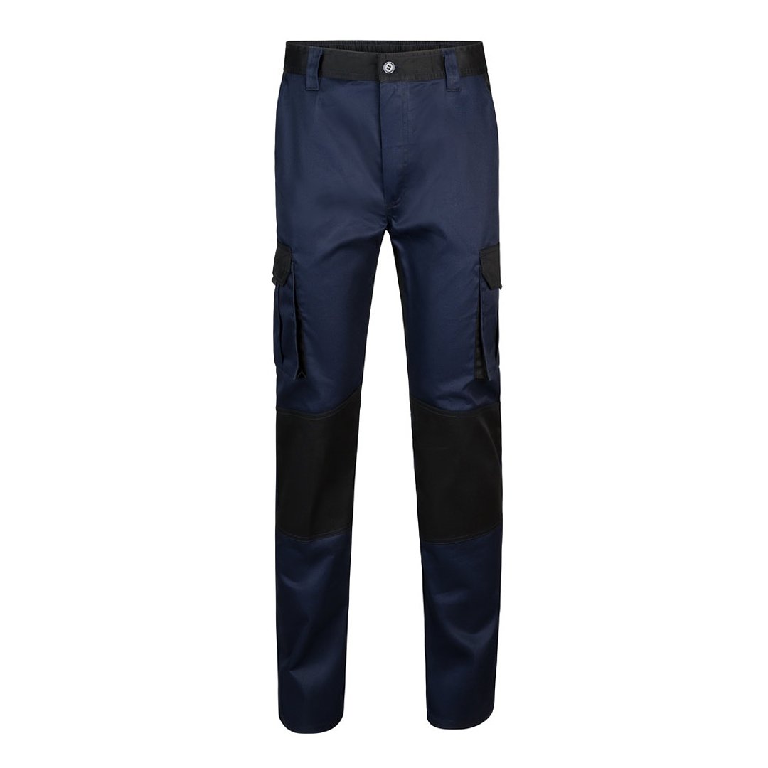 Zweifarbige Twill-Hose mit mehreren Taschen (240 g/m²), aus Baumwolle (35%) und Polyester (65%) Walbrg