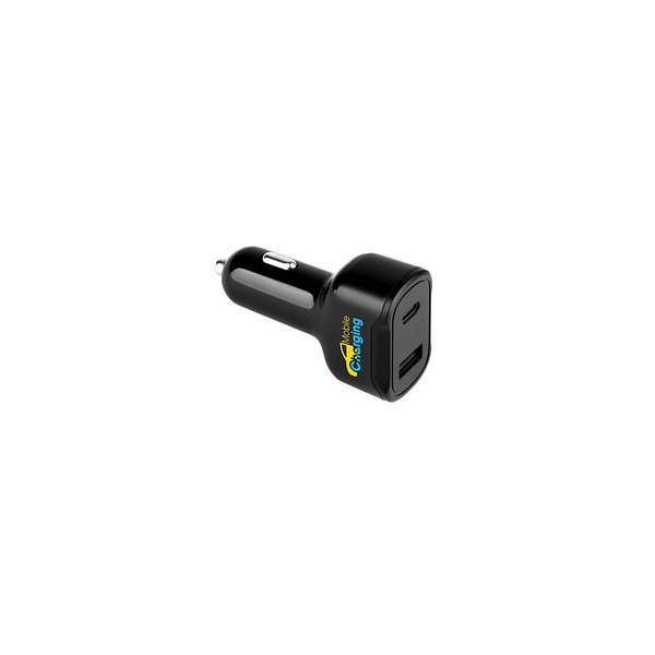 KFZ-Ladegerät mit USB-A Anschluss 18W und USB-C 20W in 100% rABS Lurilli