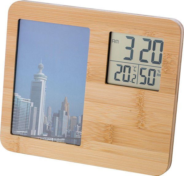Wetterstation aus Bambus Stiandi