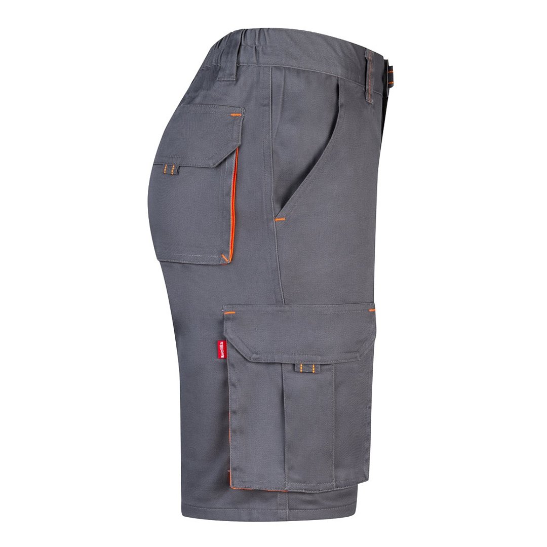 Zweifarbige Stretch-Bermudashorts mit mehreren Taschen (240 g/m²) aus Baumwolle (46 %), EME (38 %) und Polyester (16 %) Altie