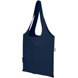 Blend 140 g/m², GRS-zertifizierte, faltbare Baumwoll Tragetasche, 7 l - Grin