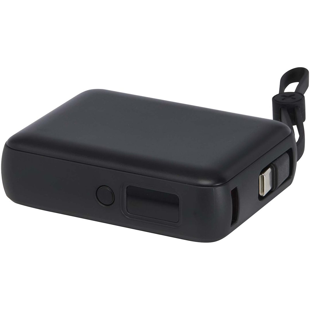 35 W 10.000 mAh Tablet Powerbank mit integriertem Typ-C-Kabel aus recyceltem Kunststoff - Ylanin