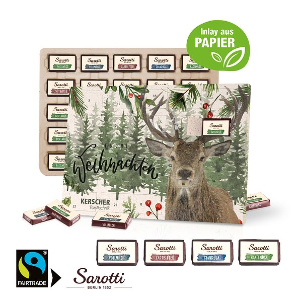 Tisch-Adventskalender Sarotti "Business Exklusiv", Inlay aus Papier