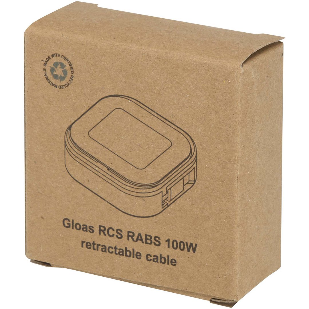 Aufrollbares 5 in 1 Kabel aus Recyclingmaterial mit Datensynchronisierung und 100 W Schnellladefunktion sowie Smartphone Toolkit - Ainatht