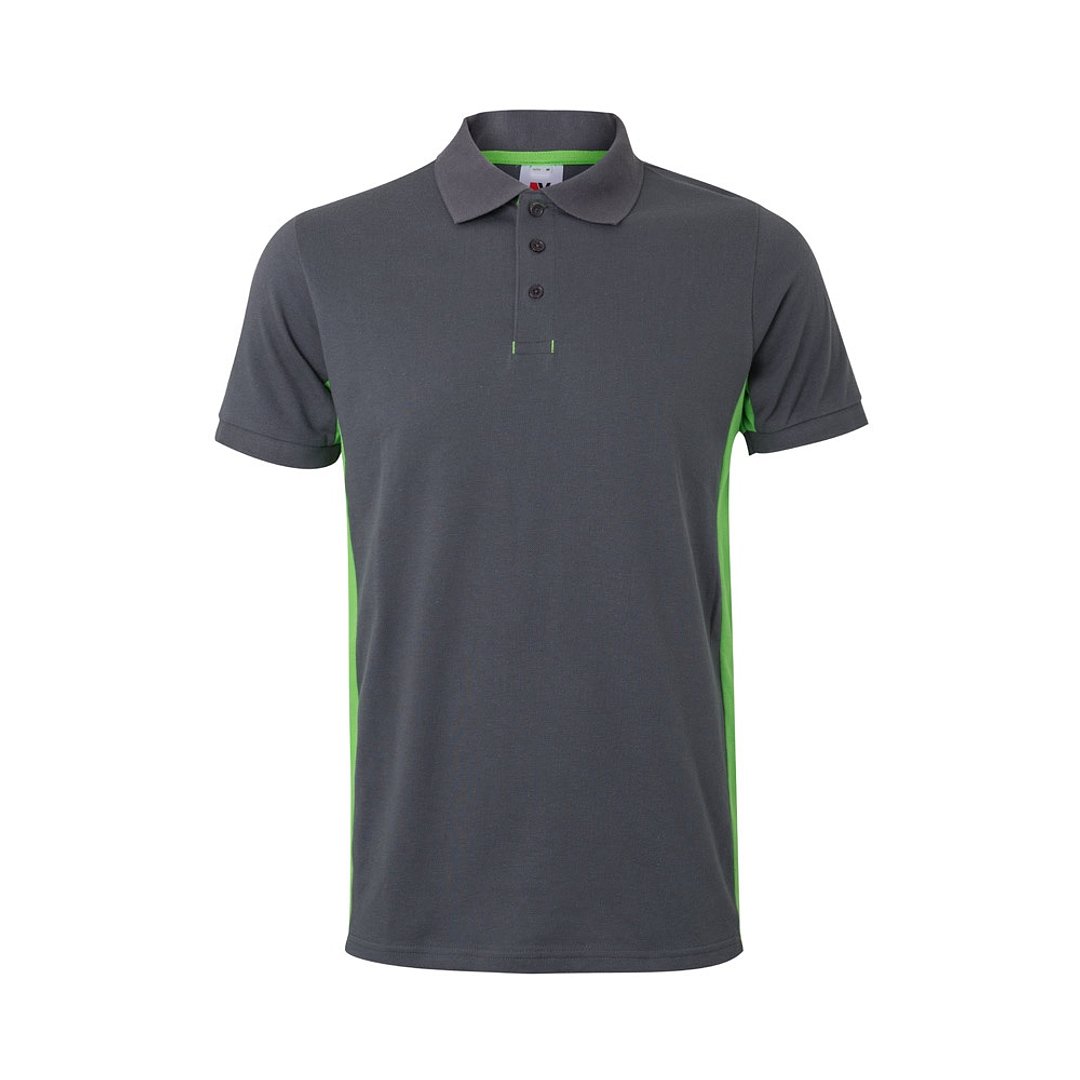 Zweifarbiges Piqué-Poloshirt (180 g/m²), kurzärmelig, aus Baumwolle (60%) und Polyester (40%) Buorli