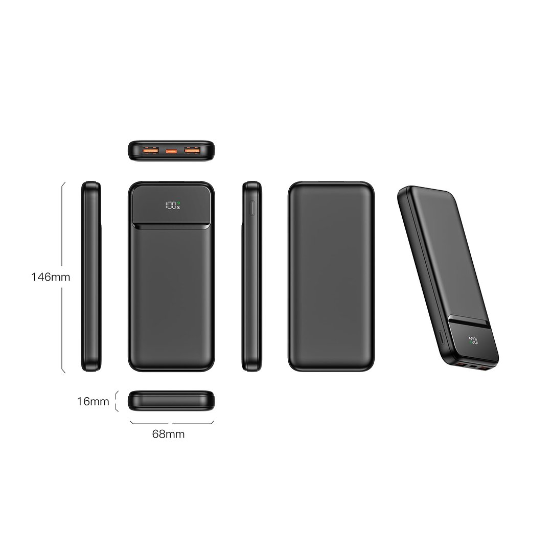 Nolu Powerbank mit LED-Anzeige 10.000 mAh Adivri