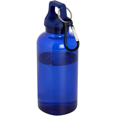 400 ml RCS-zertifizierte Trinkflasche aus recyceltem Kunststoff mit Karabiner - Emerik