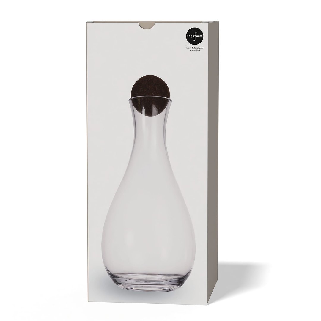 Nature Weinkaraffe mit Korkstopfen 2 liter Adin