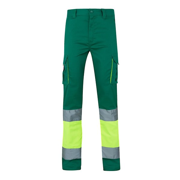 Zweifarbige Stretch-Hose mit mehreren Taschen (240 g/m²), aus Baumwolle (46 %), EME (38 %) und Polyester (16 %) Giulier
