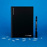 "Infinitebook" mit flexiblem Einband und 15 unlinierten Whiteboard Seiten Grinatian