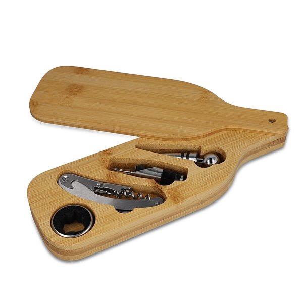 Weinset in Bambuskiste Doldico