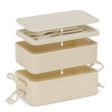 Doppelte Lunchbox mit Besteck Ylanin