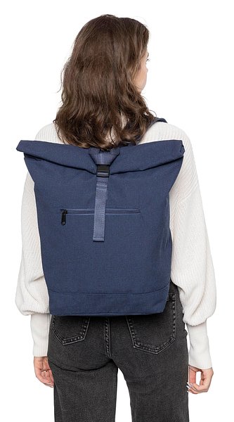 Rolltop-Rucksack aus recyceltem Poly-Baumwollgewebe (330 g/m2) Andri