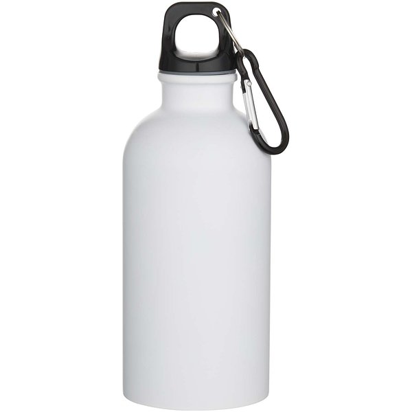 400 ml matte RCS-zertifizierte einwandige Trinkflasche aus recyceltem Edelstahl mit Karabinerhaken - Trudi