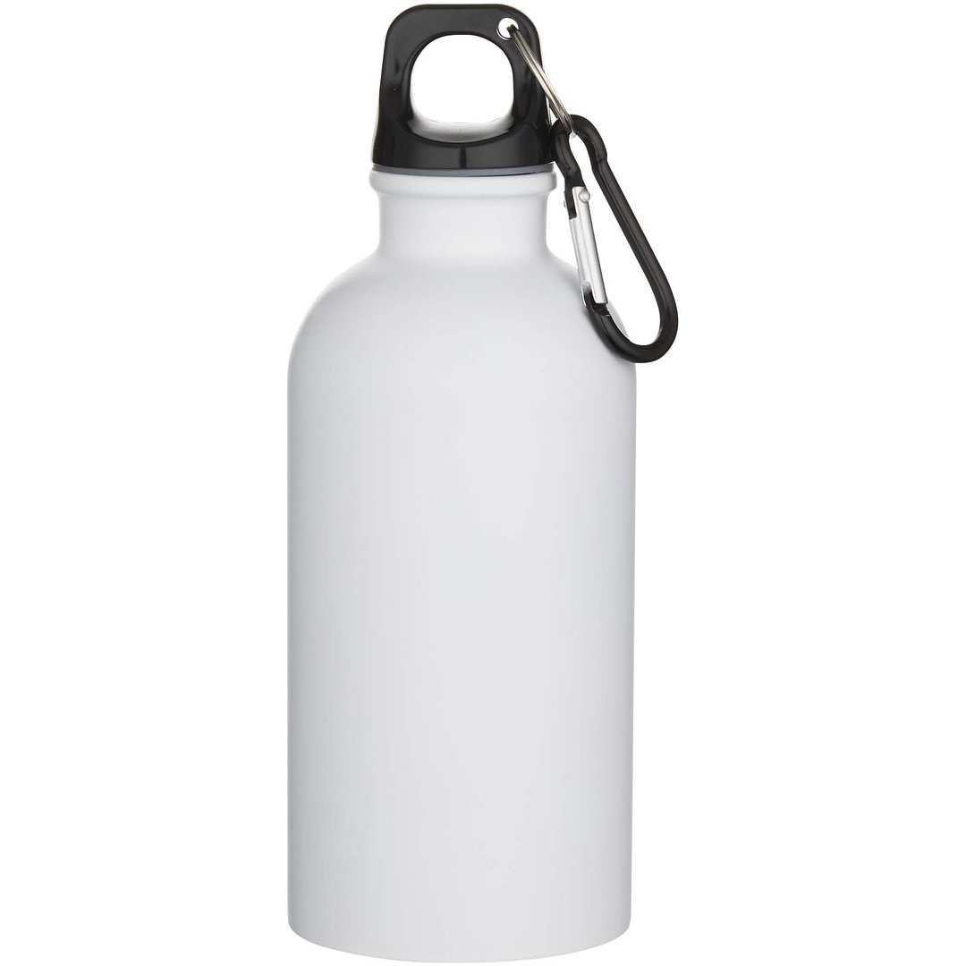 400 ml matte RCS-zertifizierte einwandige Trinkflasche aus recyceltem Edelstahl mit Karabinerhaken - Trudi
