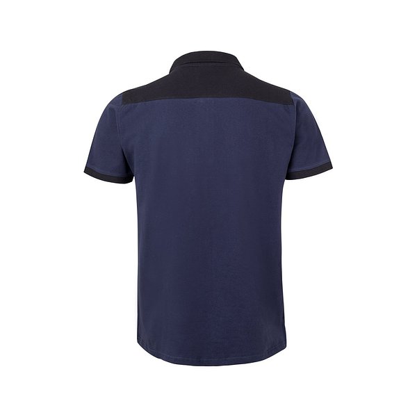 Zweifarbiges Stretch-Piqué-Poloshirt (200 g/m²) mit kurzen Ärmeln, aus Polyester (96 %) und Elastan (4 %) Duricalie