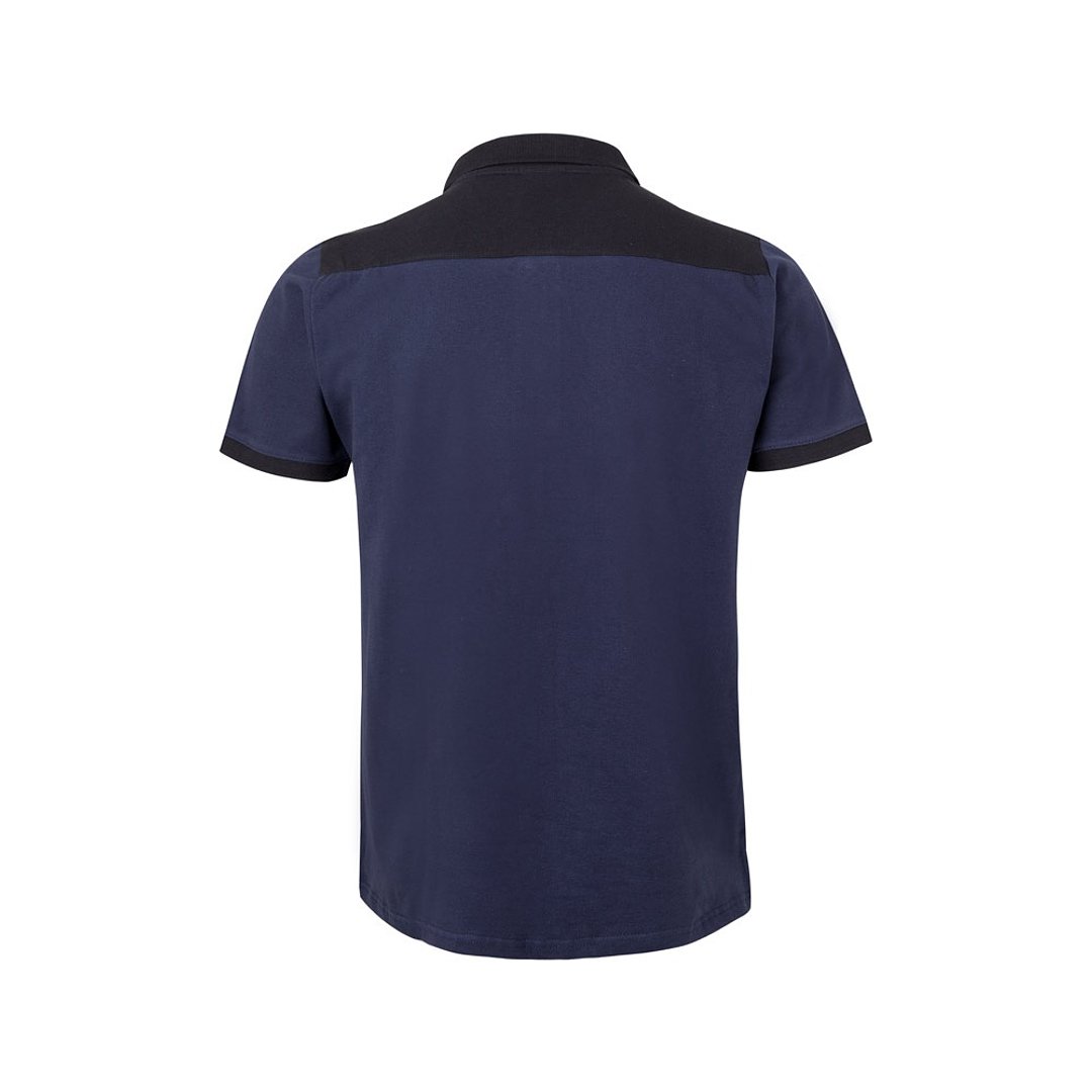 Zweifarbiges Stretch-Piqué-Poloshirt (200 g/m²) mit kurzen Ärmeln, aus Polyester (96 %) und Elastan (4 %) Duricalie
