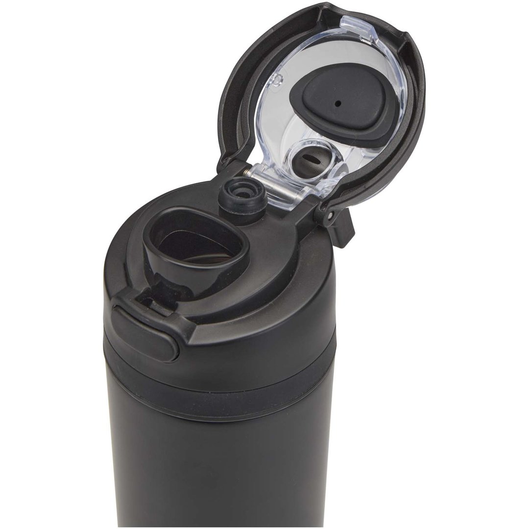 800 ml RCS Trinkflasche aus recyceltem, einwandigem Edelstahl mit Multifunktionsdeckel und Klappstrohhalm - Gillingin