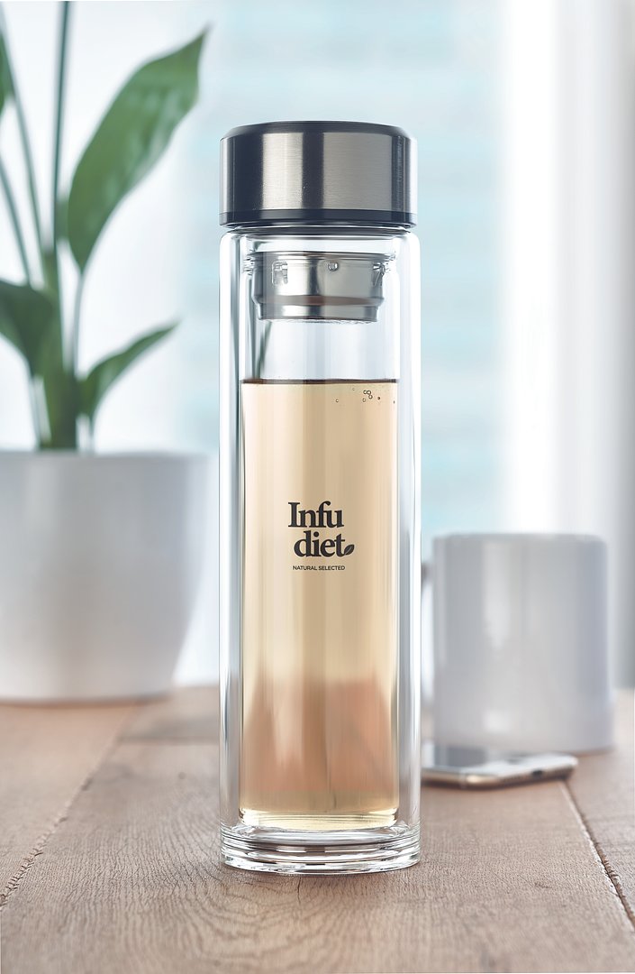 Flasche 390ml mit LED Anzeige Helvezian