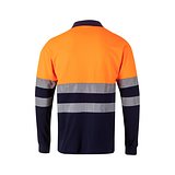 Zweifarbiges Piqué-Poloshirt (150g/m²) mit langen Ärmeln, aus Baumwolle (55%) und Polyester (45%) Annicas