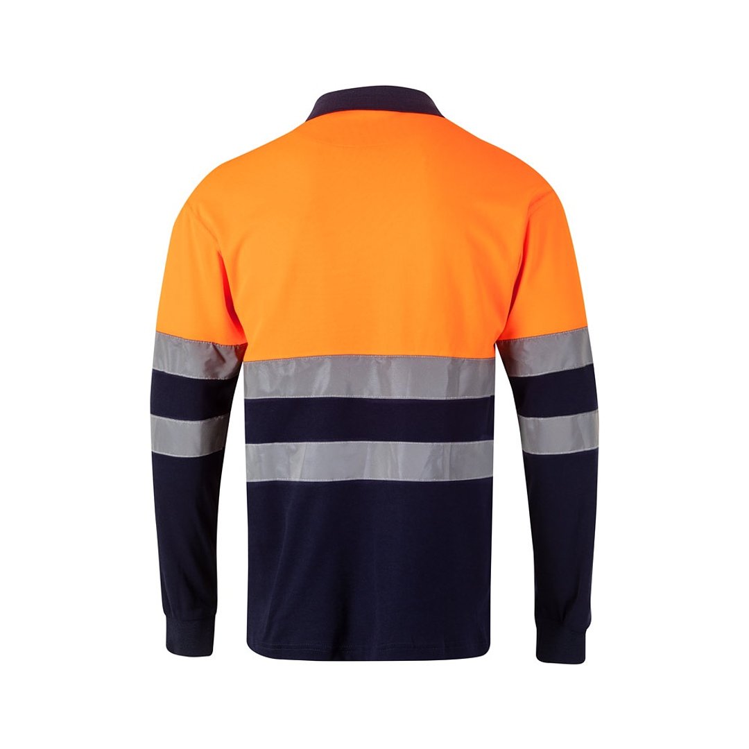 Zweifarbiges Piqué-Poloshirt (150g/m²) mit langen Ärmeln, aus Baumwolle (55%) und Polyester (45%) Annicas