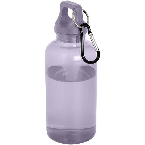 400 ml RCS-zertifizierte Trinkflasche aus recyceltem Kunststoff mit Karabiner - Emerik