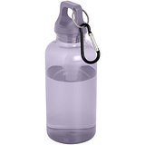 400 ml RCS-zertifizierte Trinkflasche aus recyceltem Kunststoff mit Karabiner - Emerik