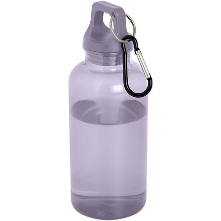 400 ml RCS-zertifizierte Trinkflasche aus recyceltem Kunststoff mit Karabiner - Emerik