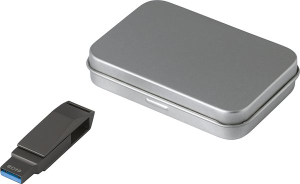 USB-Stick aus verzinkter Oberfläche Hatht