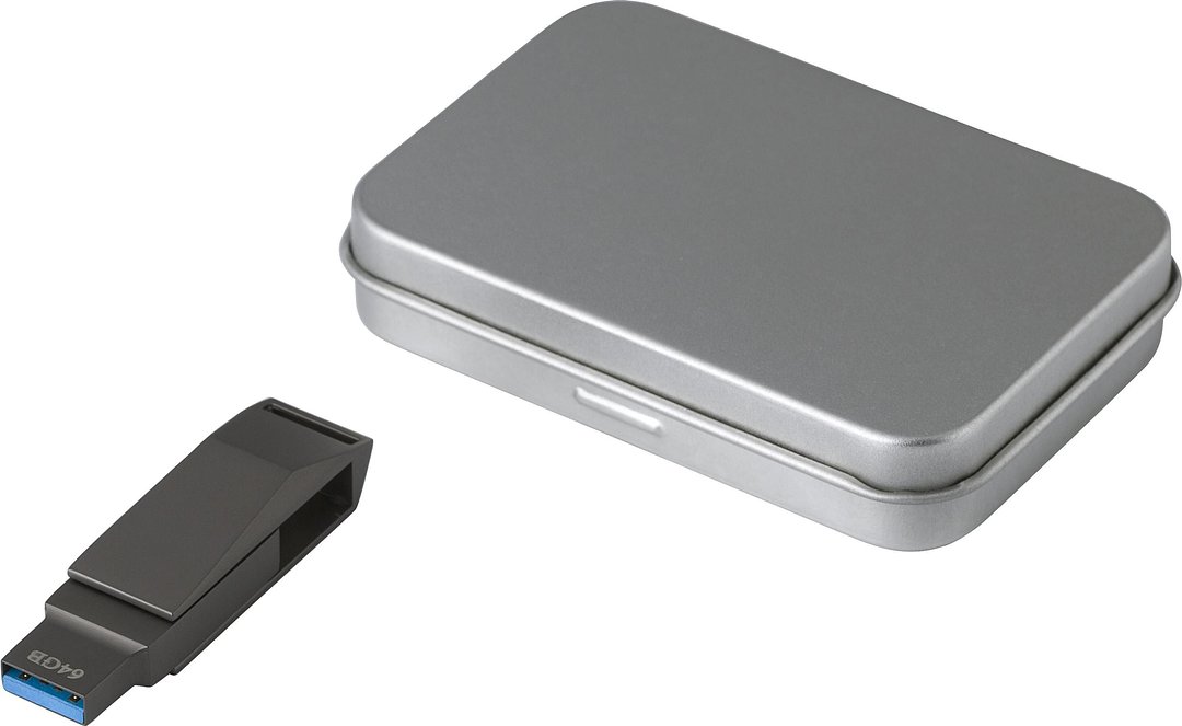 USB-Stick aus verzinkter Oberfläche Hatht