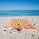 R-PET-Schnelltrocknungs-Strandtuch 100 × 180 cm, Sublimationsdruck Linati