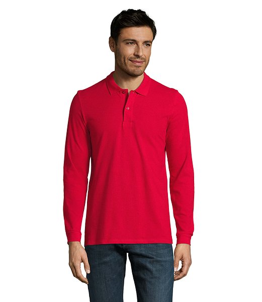 Männer Long-Sleeve Polo 180g Cilgian