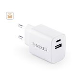 Ladegerät mit USB-A Anschluss 18W und USB-C 20W in 100% rABS Lursicca