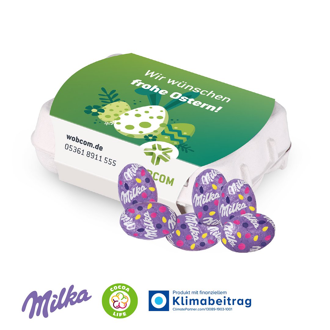 Schoko-Eier 12er-Set mit Milka Alpenmilch-Eier