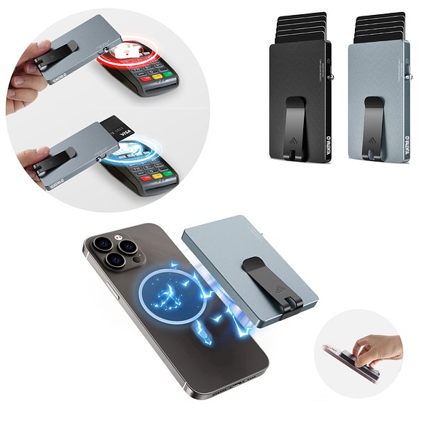 Cardprotector Aluminium Magsafe with money clip Palta